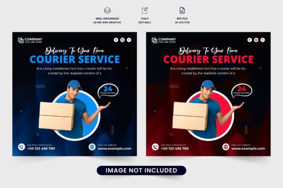 Courier Business Social Media Post
