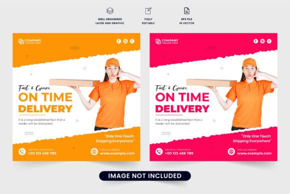 Delivery Business Poster Design Vector