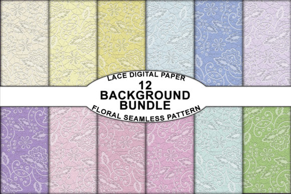 Lace Digital Paper Seamless Floral JPG