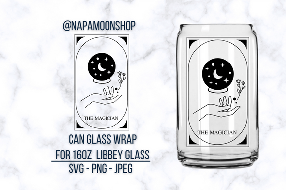 The Magician Tarot Cards Svg for Custom Glassware
