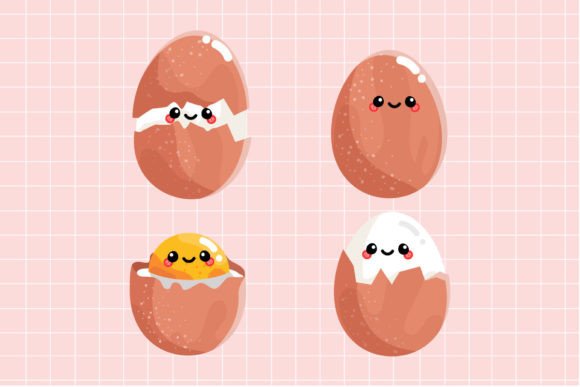 Unlocking Creative Potential with the Special Set of Cute Eggs Illustration